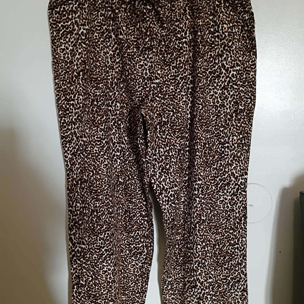 Liz Claiborne Women's Leopard Print Pajama Pants Pants Sz 2X